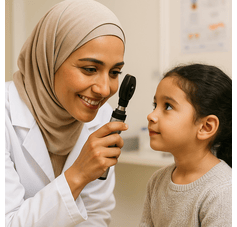 Eye Examination in a Warm Office (2)